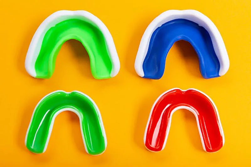 four different mouthguards